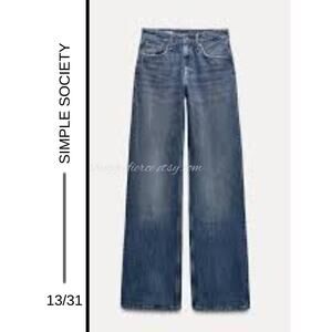 MSRP: $59 |  Simple Society Wide Leg Dark Denim Jeans – Size 13/31✨SAME DAY SHIP